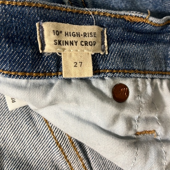Madewell High-Rise Skinny Crop Jeans in Bradfield Wash - Blue Size 27 - Picture 9 of 11